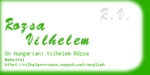 rozsa vilhelem business card