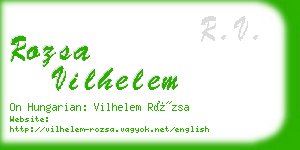 rozsa vilhelem business card